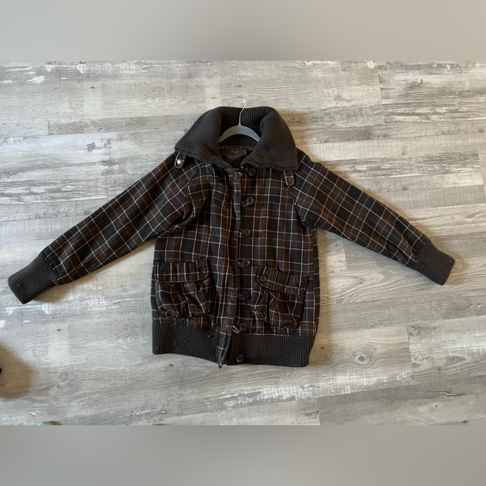 Brown Checkered Jacket - image 1
